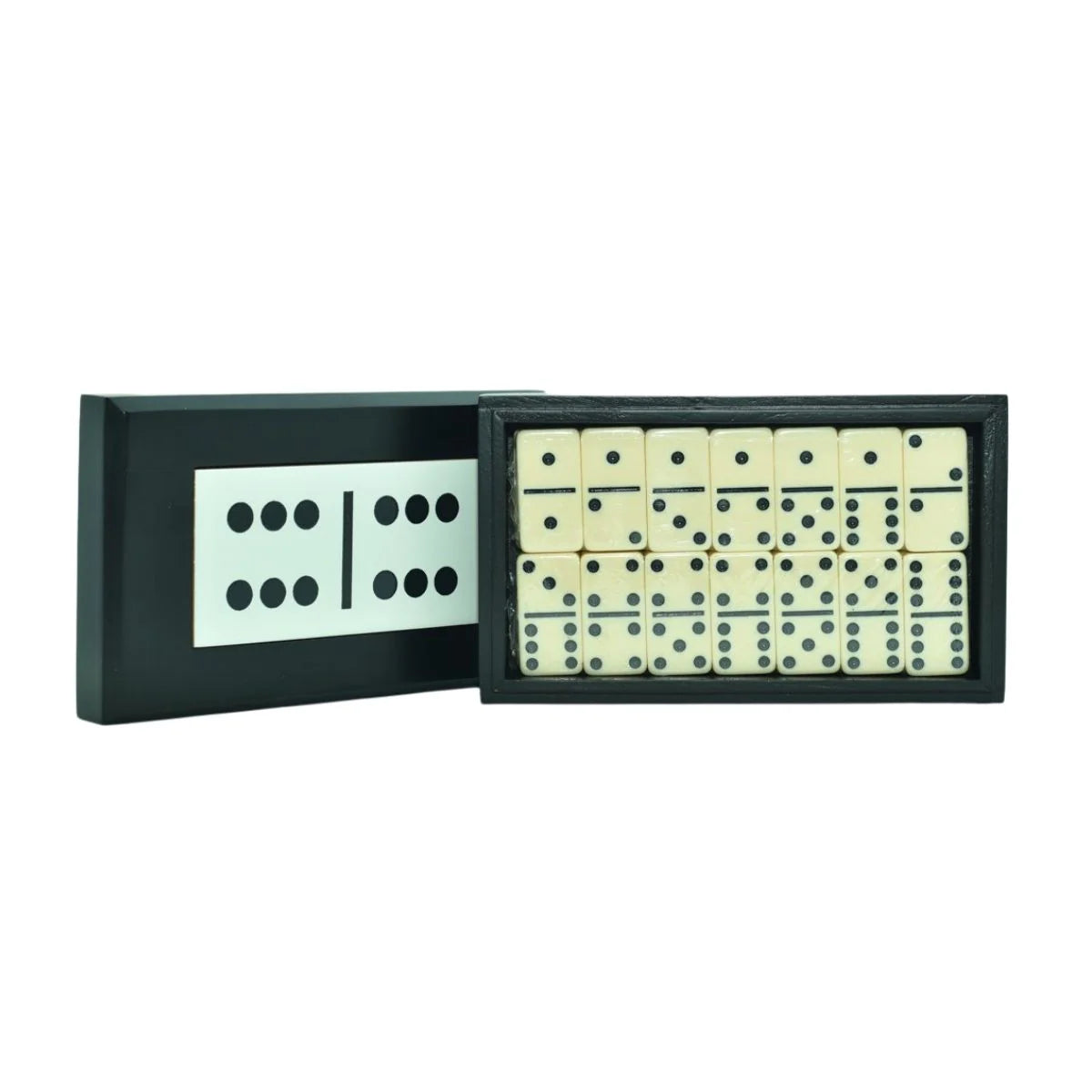 ArtSmart Dominoes Set in Espresso Wood