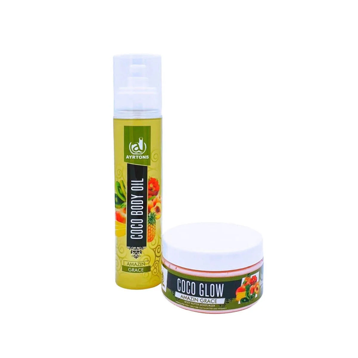 AYRTONS Coco Body Oil and Coco Glow Body Butter Bundle - Amazin Grace