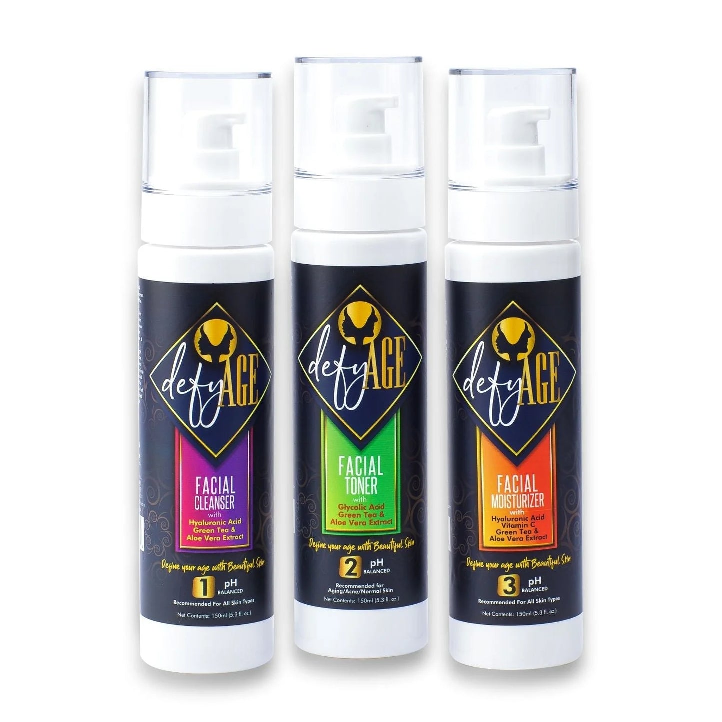 AYRTONS defyAGE 3-Step Facial System Bundle, 450gm