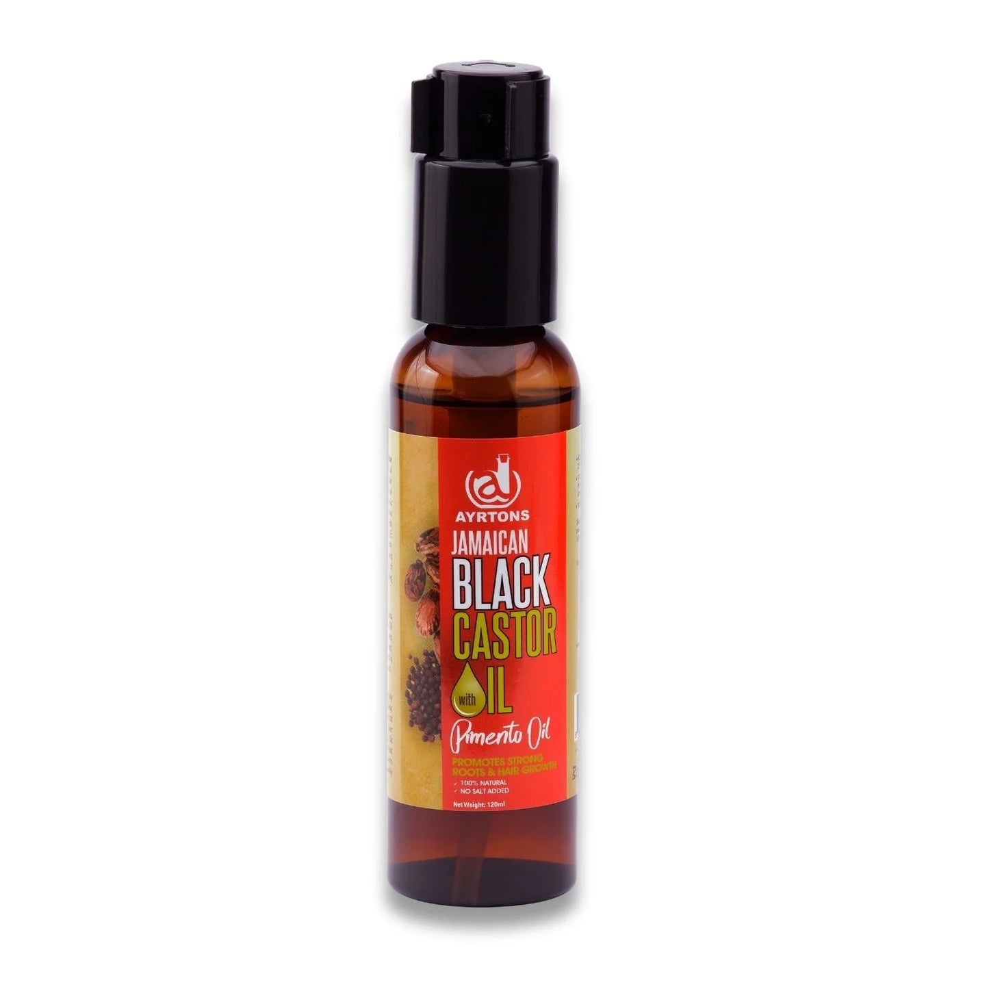 AYRTONS Jamaican Black Castor Oil with Pimento Oil, 120ml