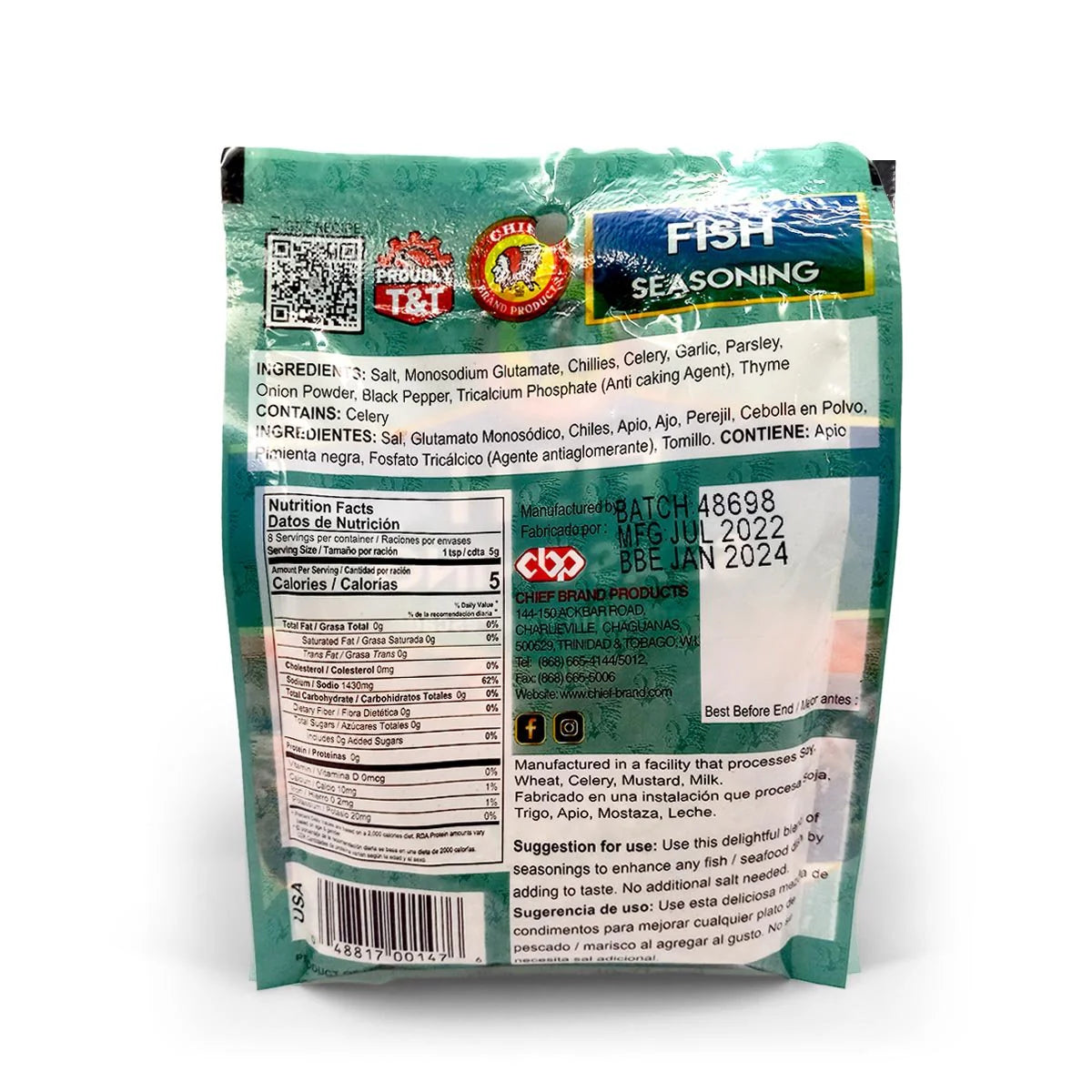 Chief Brand Products Fish Seasoning, 40g (3 Pack)