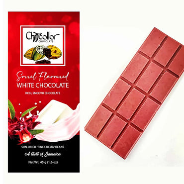 Chocollor Chocolate Sorrel Flavoured White Chocolate Bar