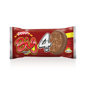 Devon Big 4 Biscuit Cream Cookies, 38g (3 Pack)