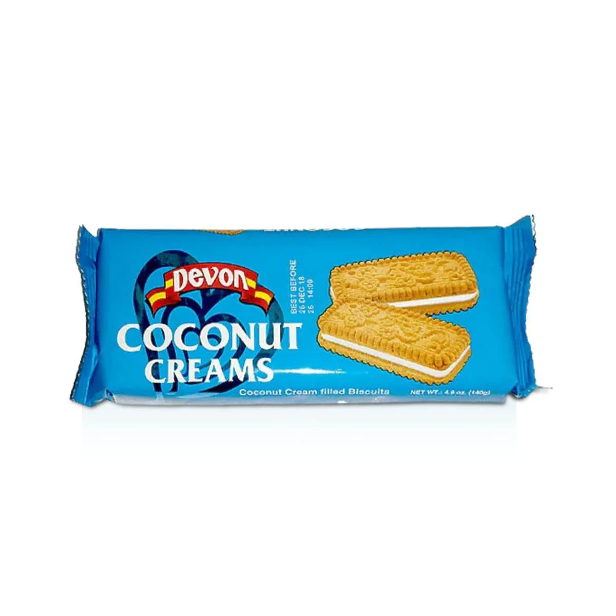 Devon Coconut Cream Biscuits, 140g (3 Pack)