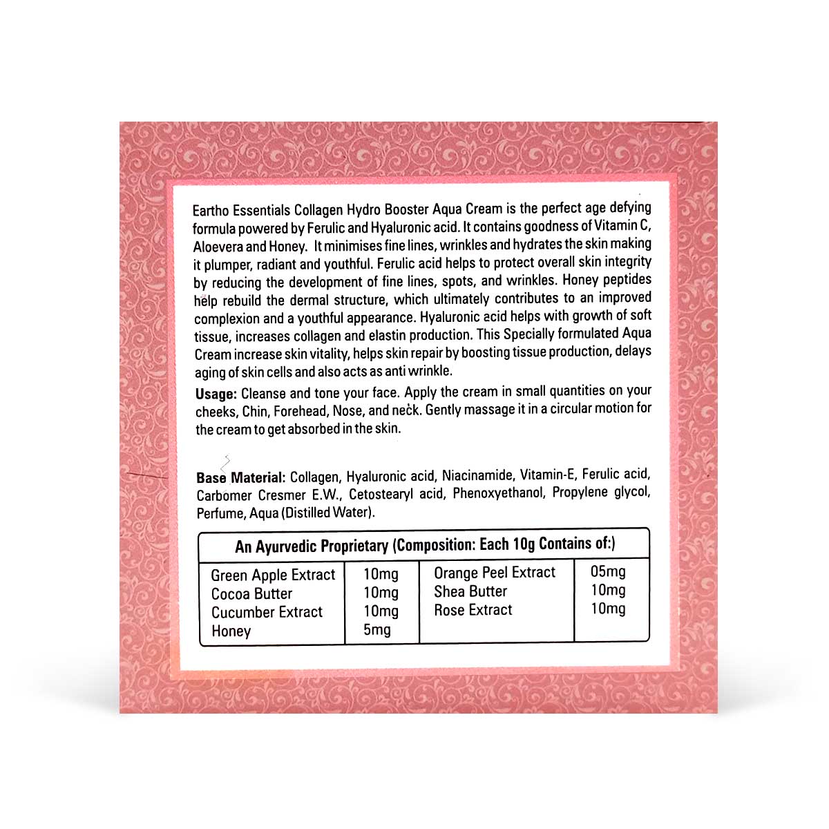 Eartho Essentials Collagen Hydro Booster Cream, 50g