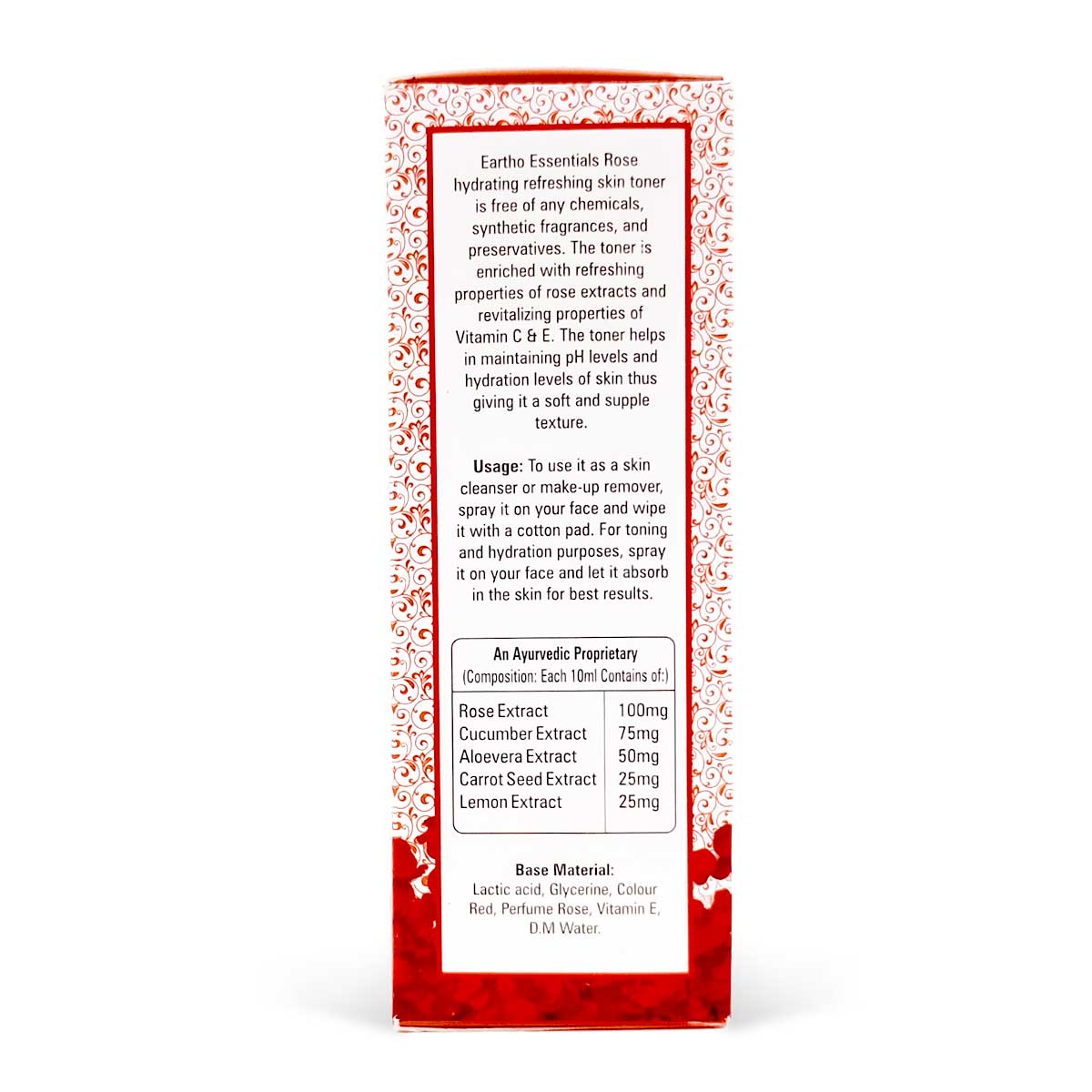 Eartho Essentials Rose Hydrating Refreshing Skin Toner, 100ml