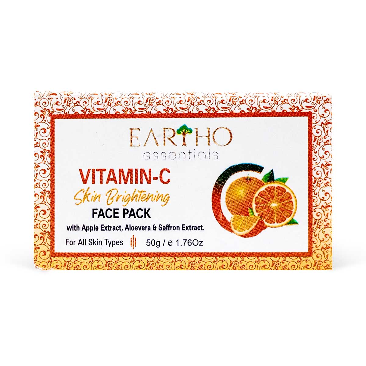 Eartho Essentials Vitamin C Skin Brightening Face Pack, 50g