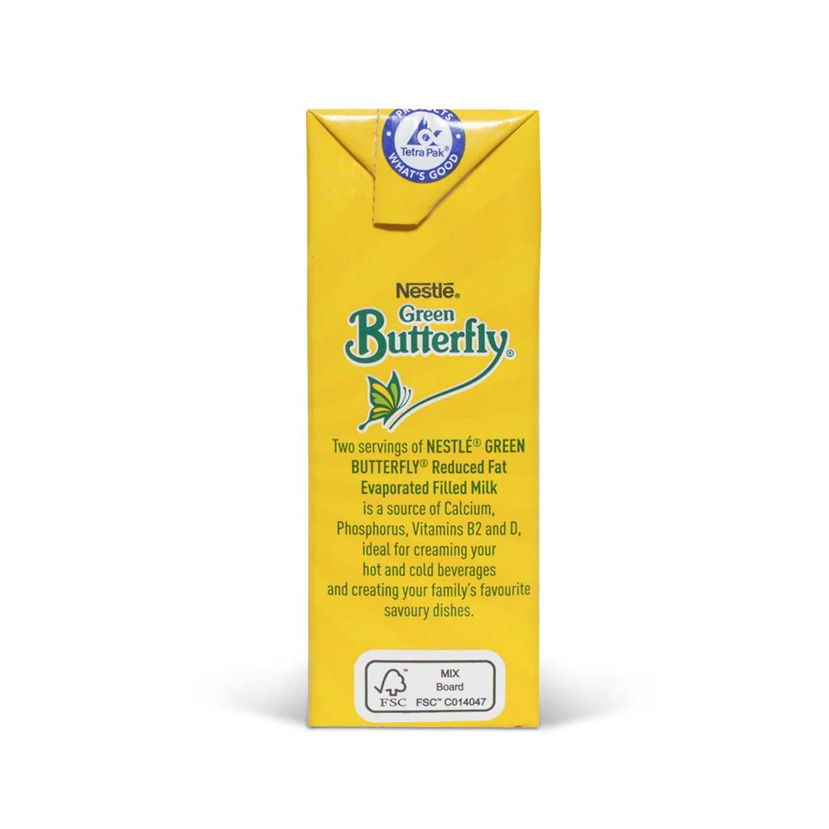Green Butterfly Evaporated Milk Low Fat, 250ml (3 Pack)
