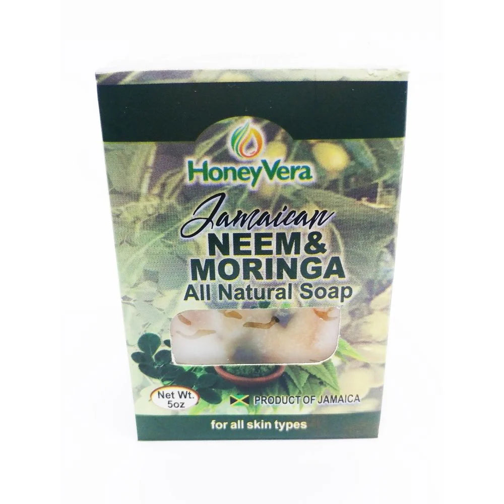 HoneyVera Jamaican Neem & Moringa Soap, 5oz