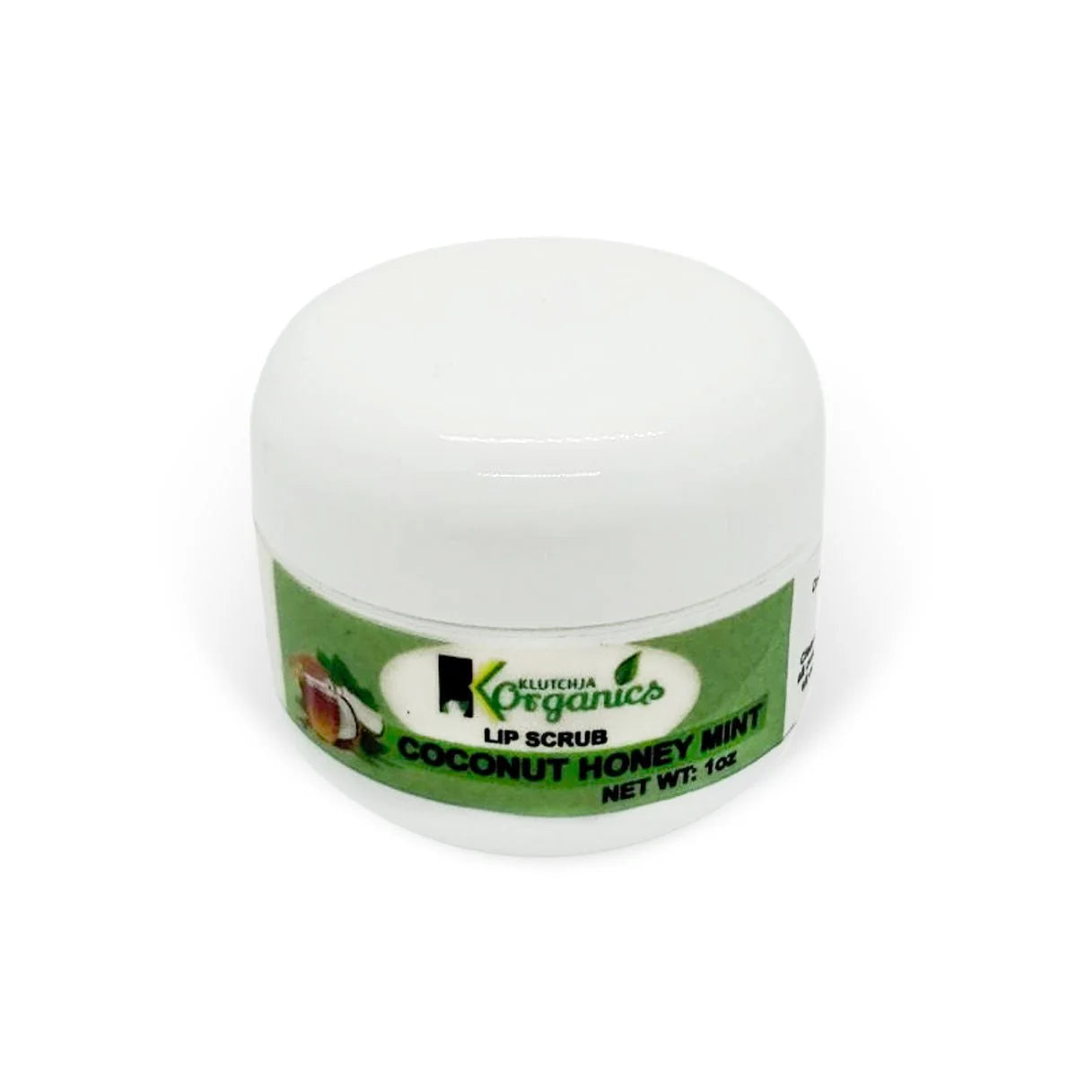 KlutchJa Organics Coconut Honey Mint Lip Scrub, 1oz
