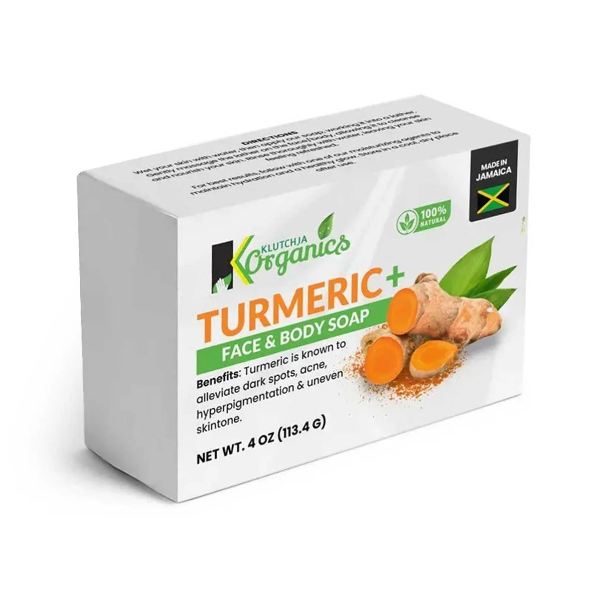 KlutchJa Organics Turmeric Plus Face & Body Bar, 4oz