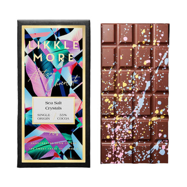Likkle More Chocolate 50% Sea Salt Crystals Cocoa Bar, 2.5oz
