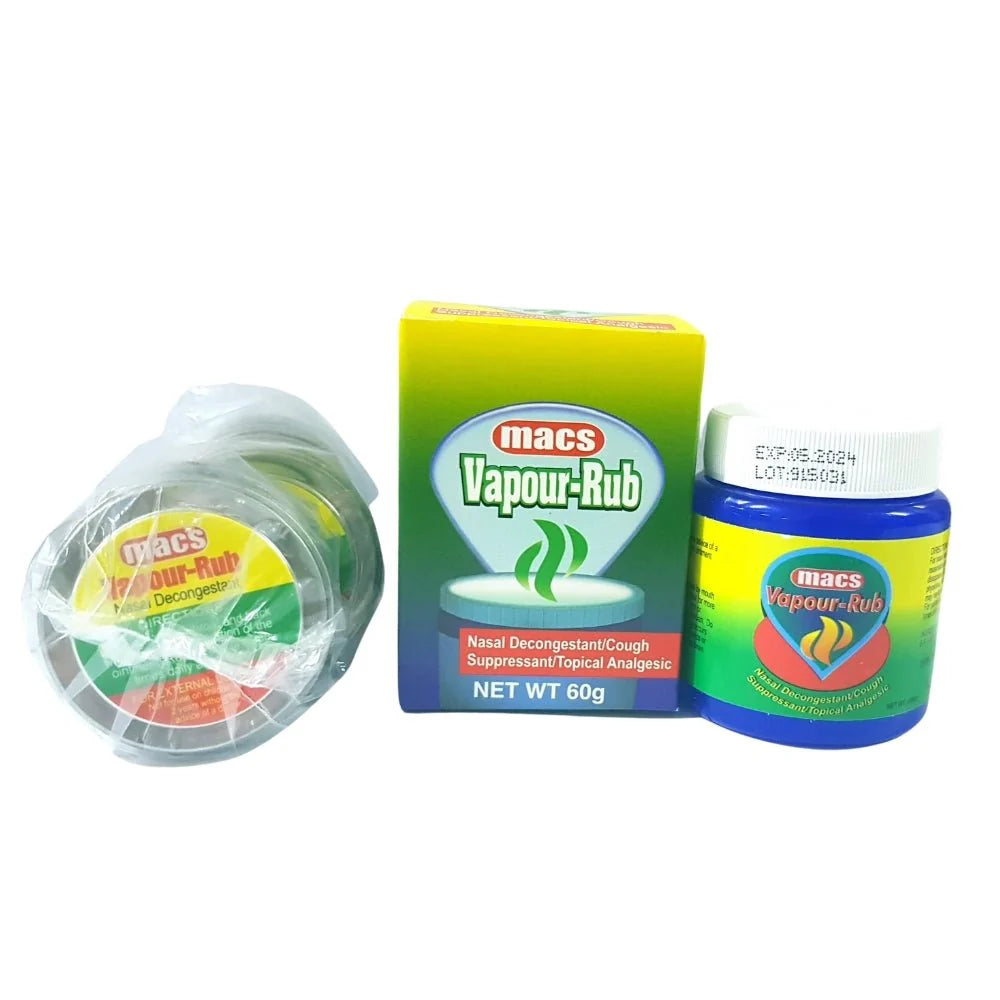 Macs Vapor Rub, 60gm (2 & 3 Pack) Product Ja LLC Macs Vapor Rub, 60gm (2 & 3 Pack) Product Ja LLC