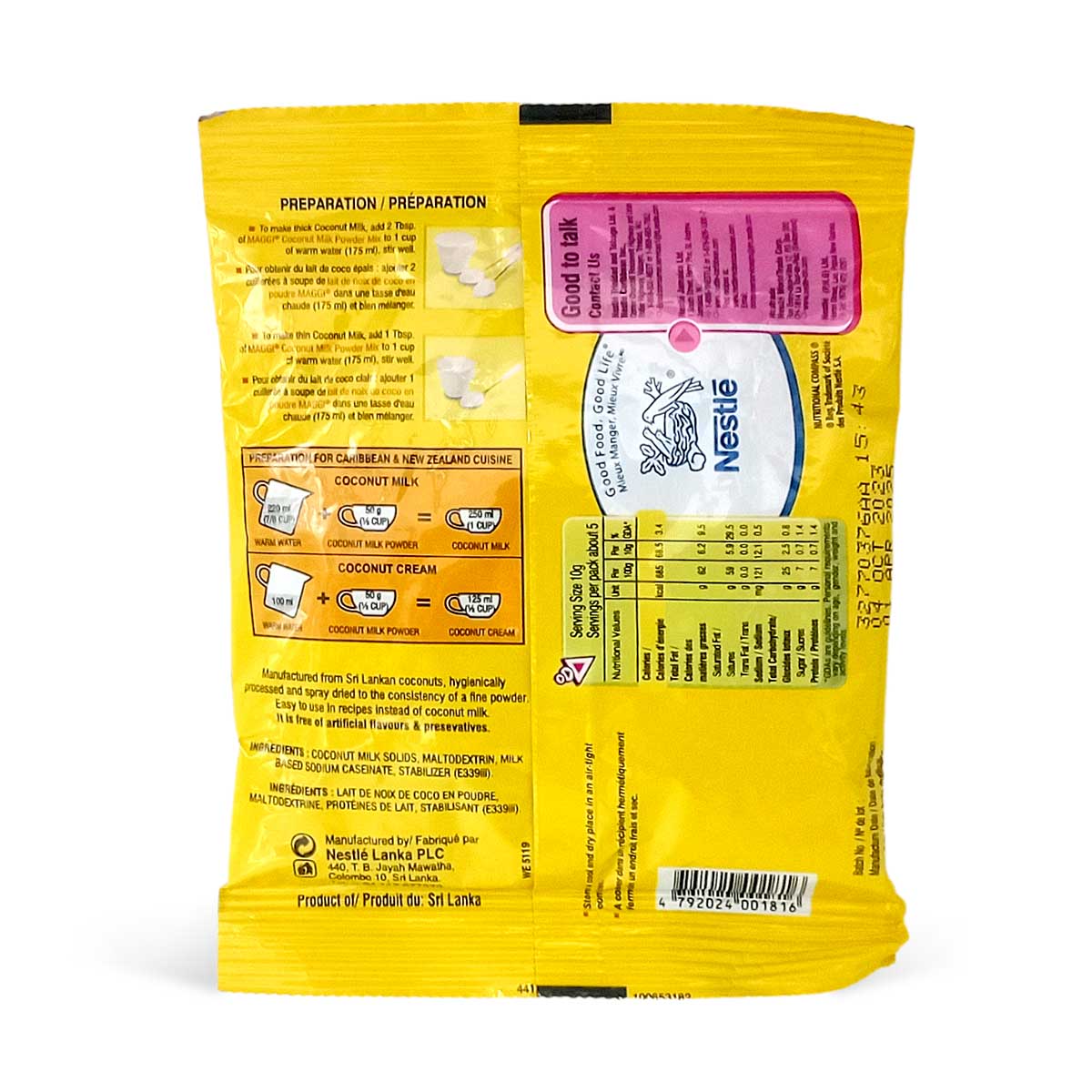 Maggi Coconut Milk Powder Mix, 50g (3 Pack)