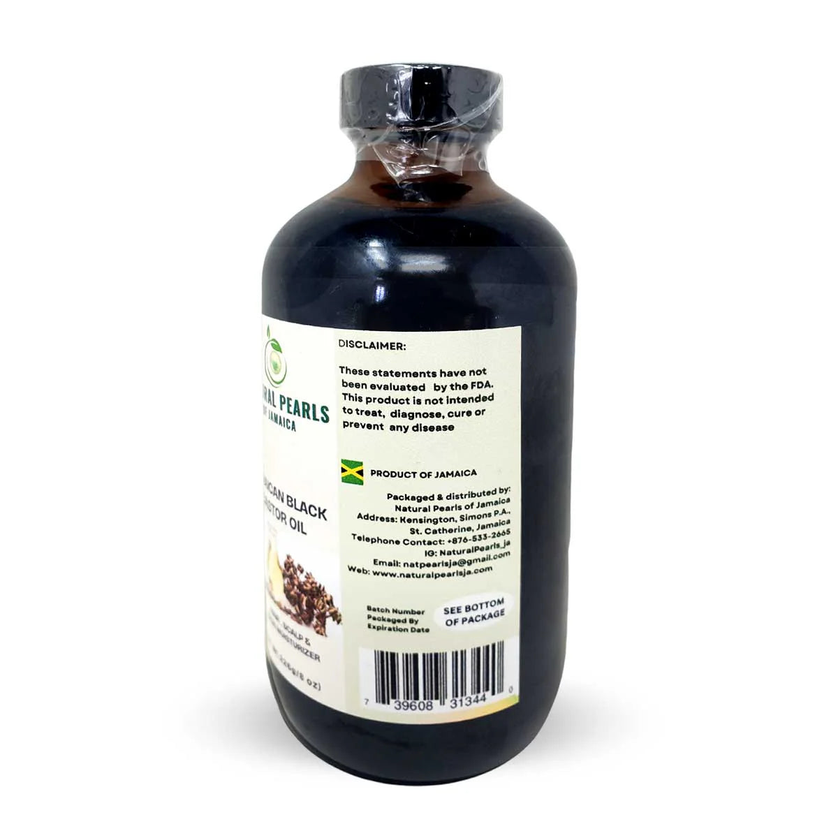 Natural Pearls of Jamaica Authentic Jamaican Black Castor Oil Glass