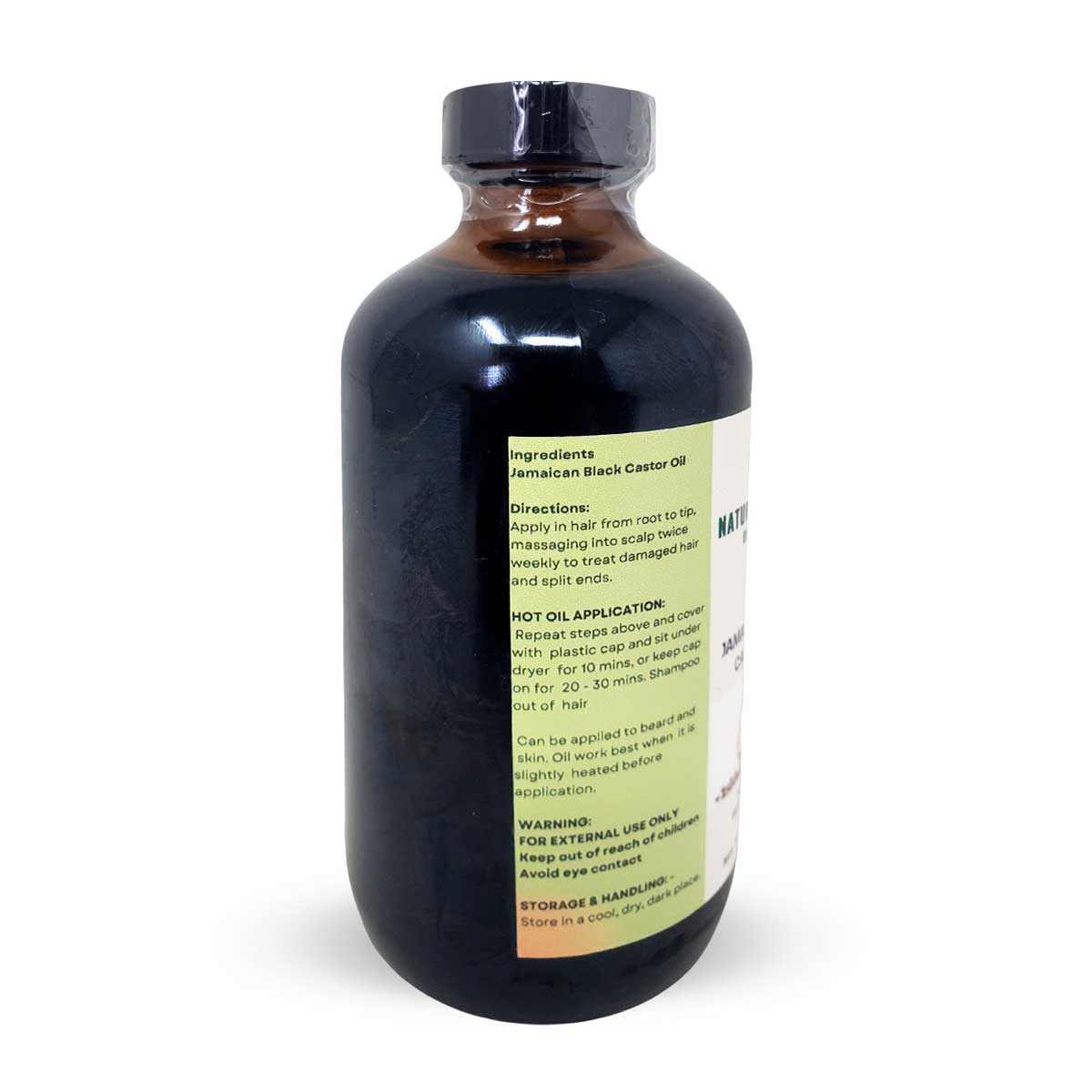 Natural Pearls of Jamaica Authentic Jamaican Black Castor Oil Glass