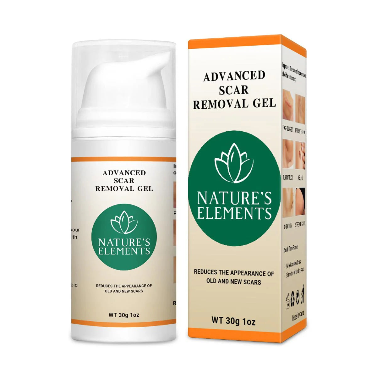 Nature's Elements Advanced Scar Removal Gel, 1oz