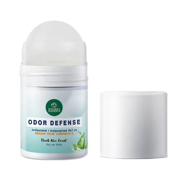 Nature's Elements Odor Defense Antibacterial Antiperspirant Roll On, 1.6oz