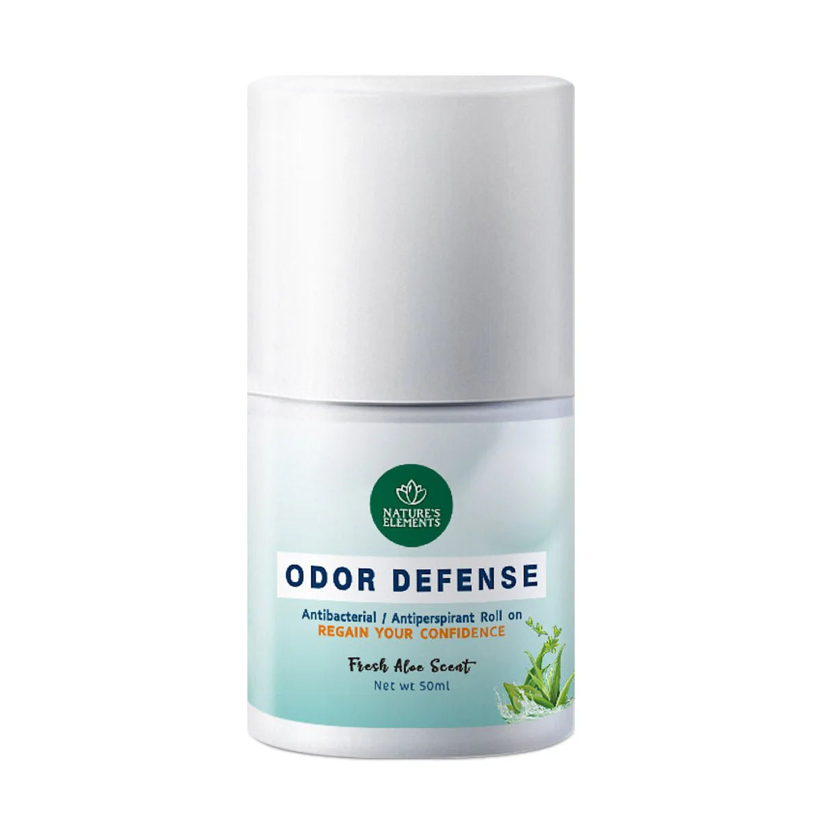 Nature's Elements Odor Defense Antibacterial Antiperspirant Roll On, 1.6oz