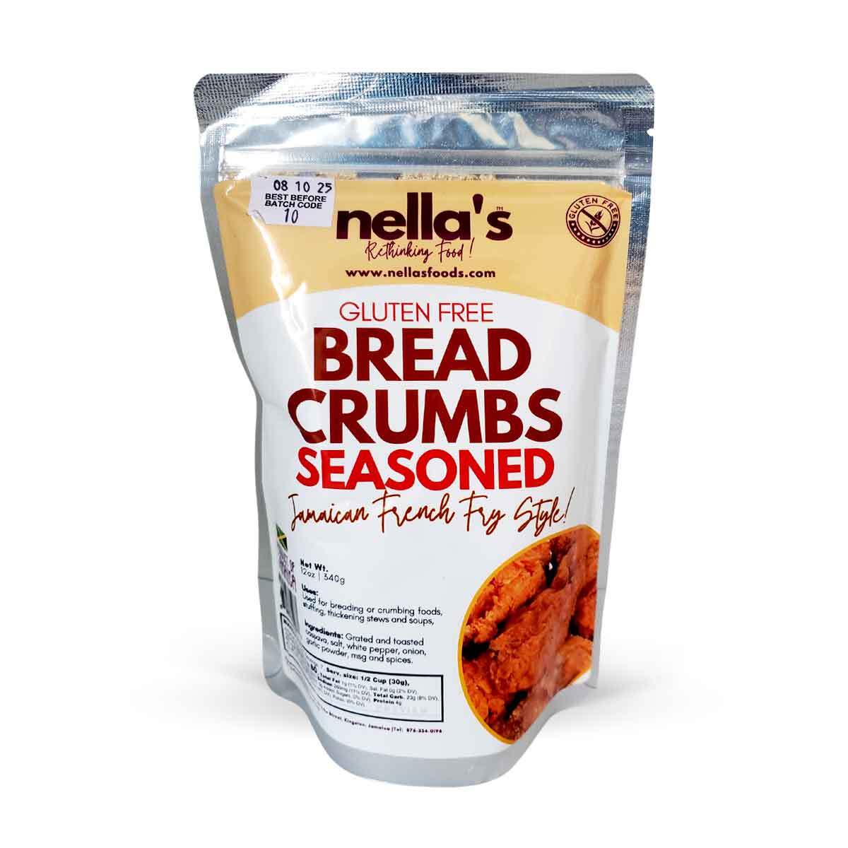 Nella's Tendaronis Gluten Free Bread Crumbs Seasoned, 12oz