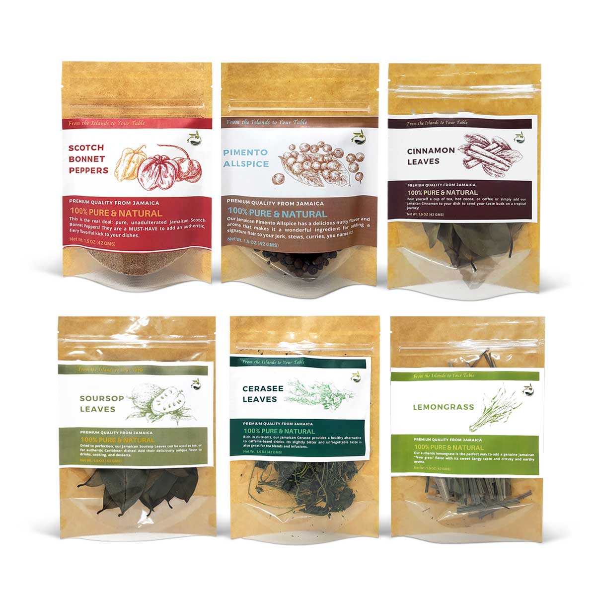Olive Blossom Authentic Jamaican Spice & Herb Bundle