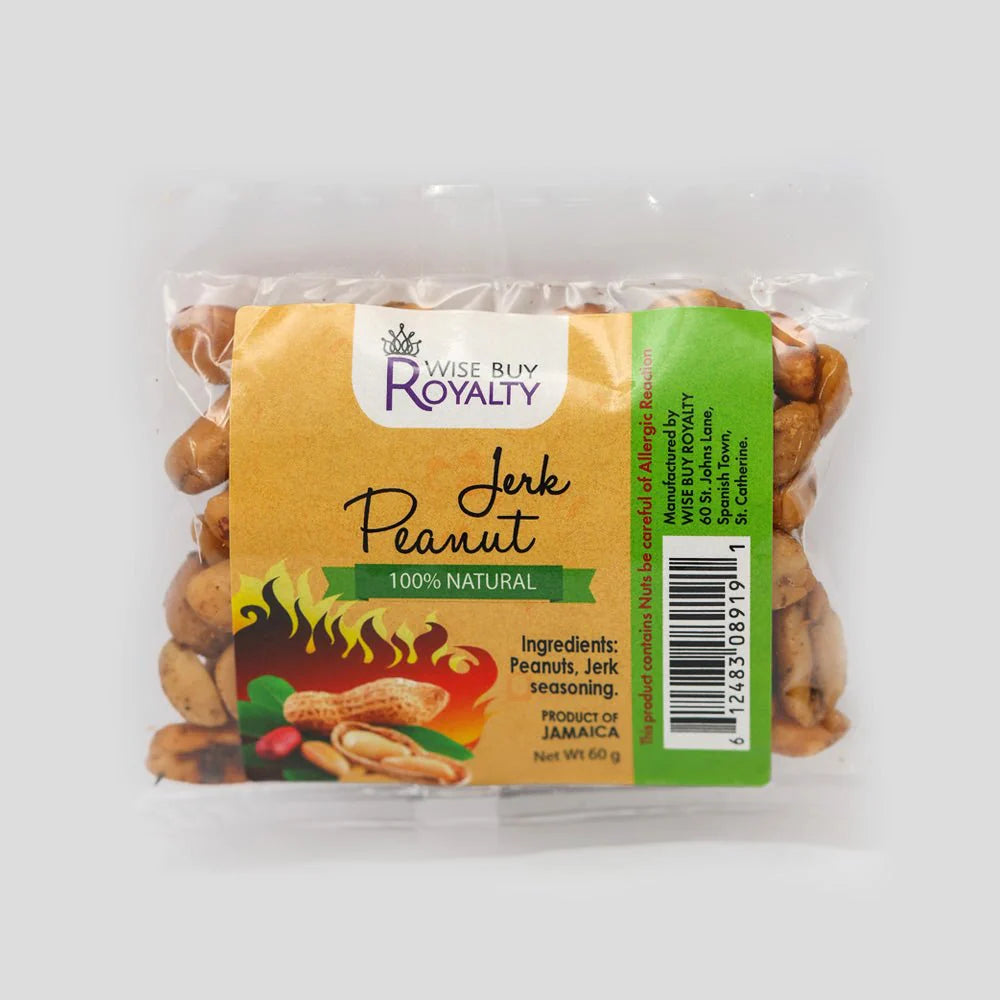 Wise Buy Royalty Jerk Peanuts, 2oz or 4oz (3 Pack)