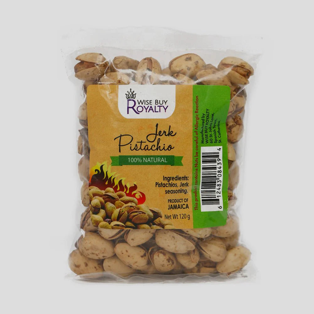 Wise Buy Royalty Jerk Pistachios, 2oz or 4oz (3 Pack)