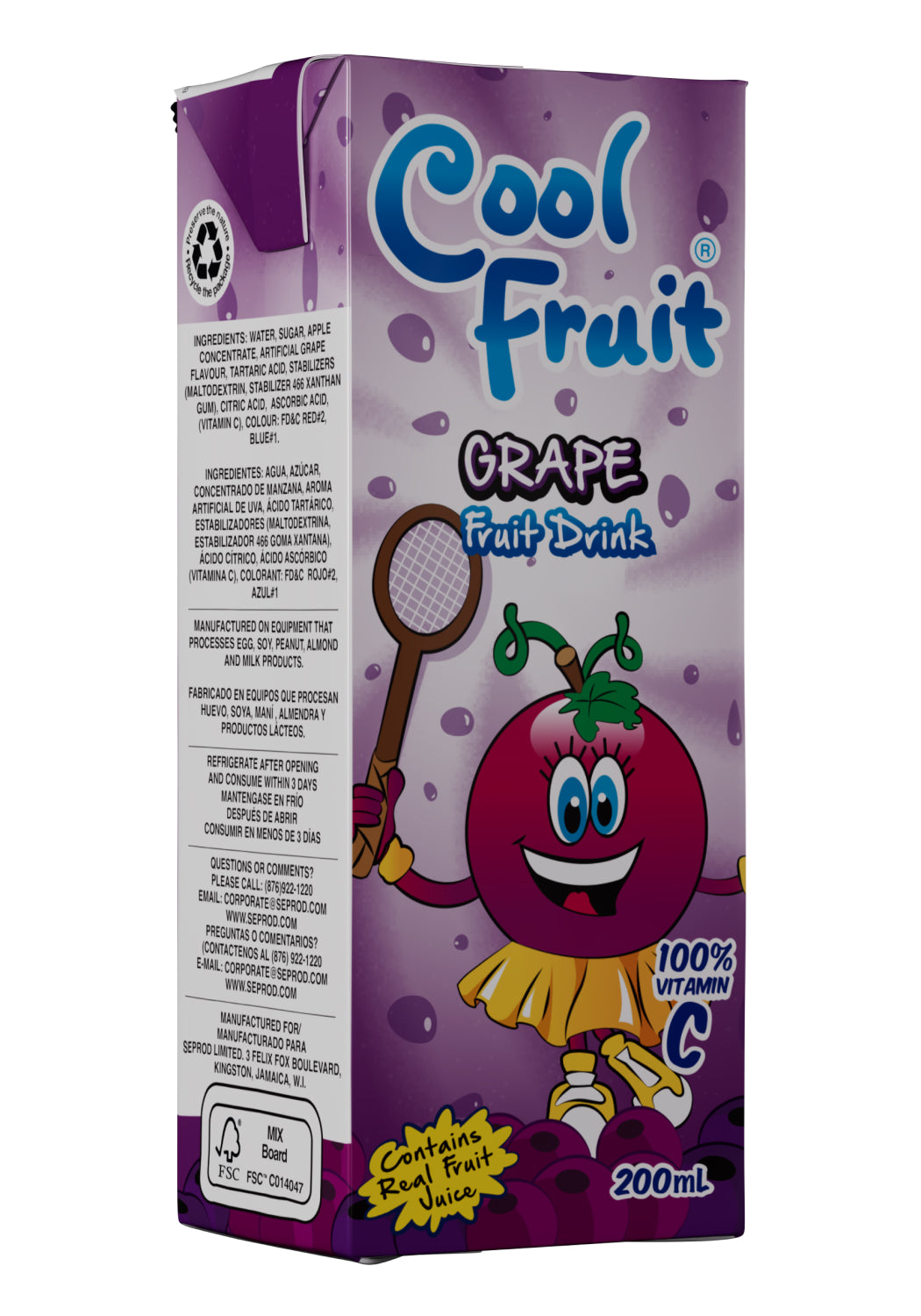 Cool Fruit Grape, 200ml (6 Pack)