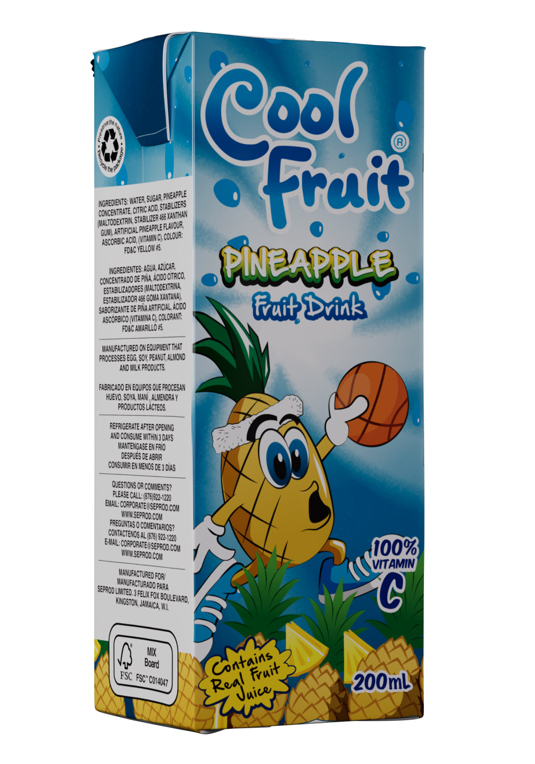 Cool Fruit Pineapple, 200ml (6 Pack)