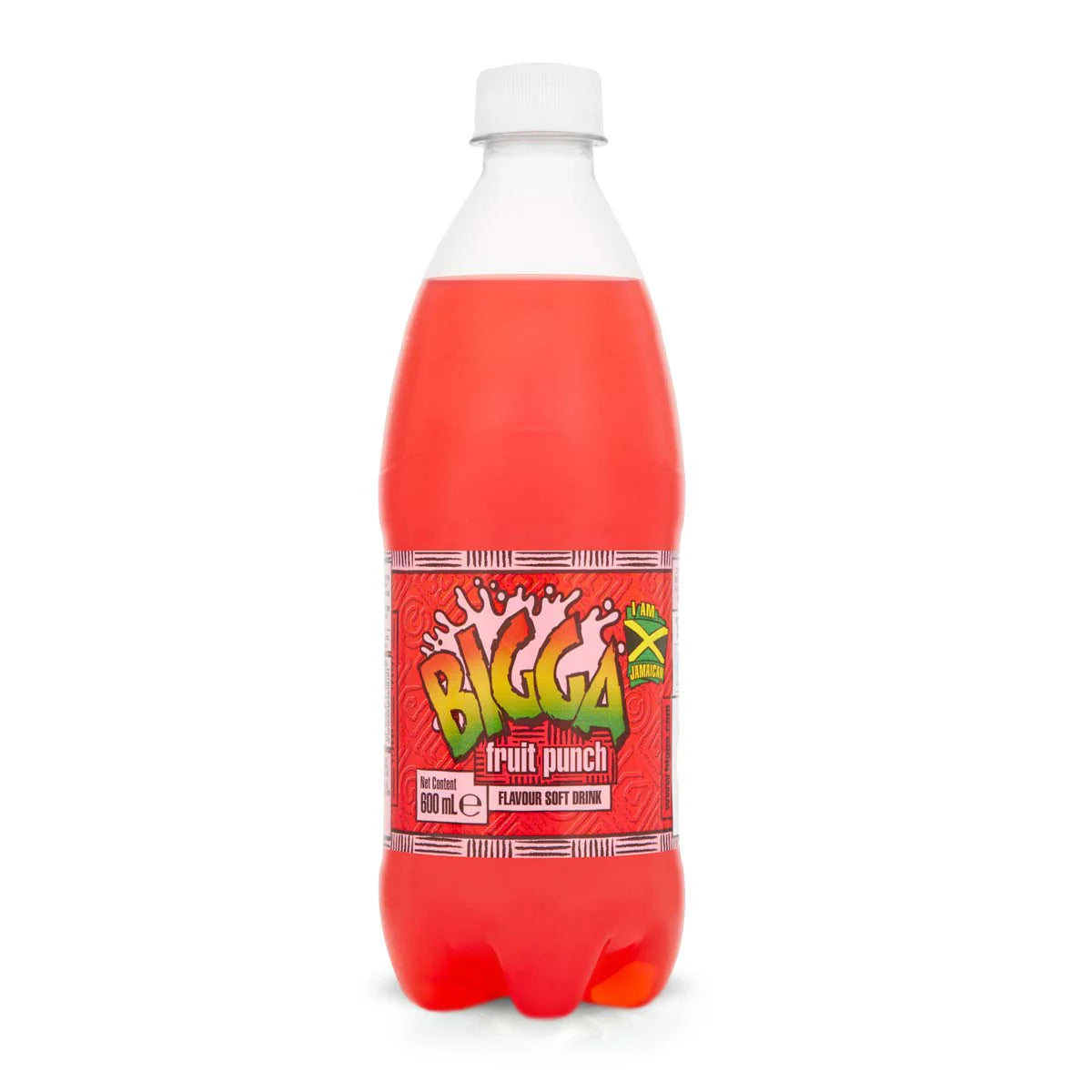 Bigga Fruit Punch Flavoured Soft Drink, 600ml (3 Pack)