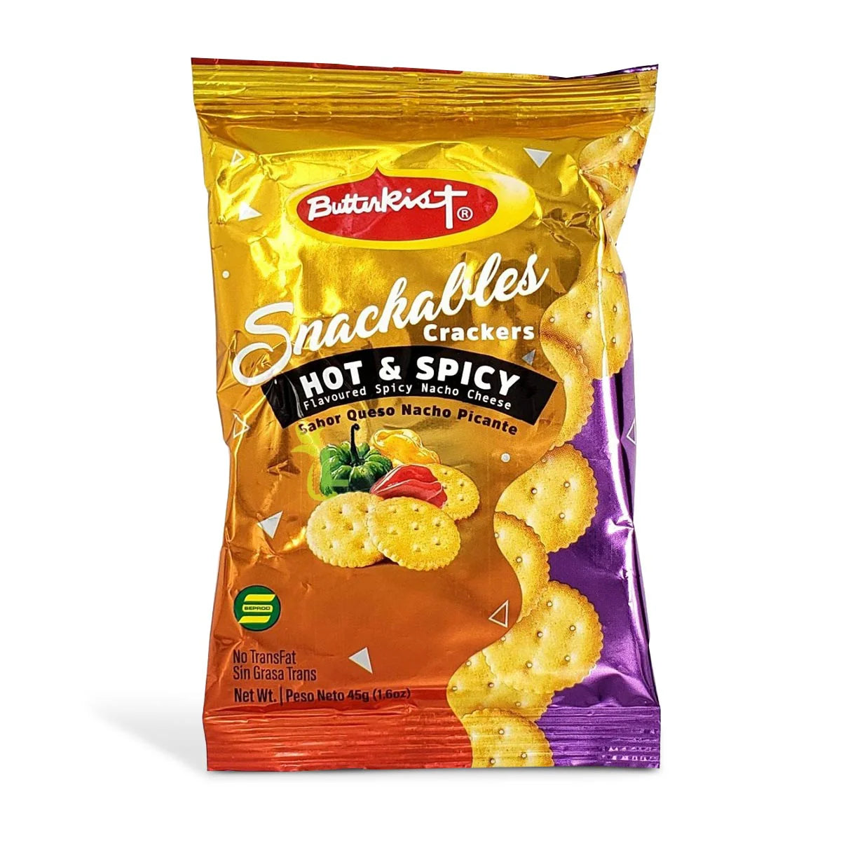 Butterkist Snackables Crackers Hot & Spicy Nacho Cheese, 1.6oz