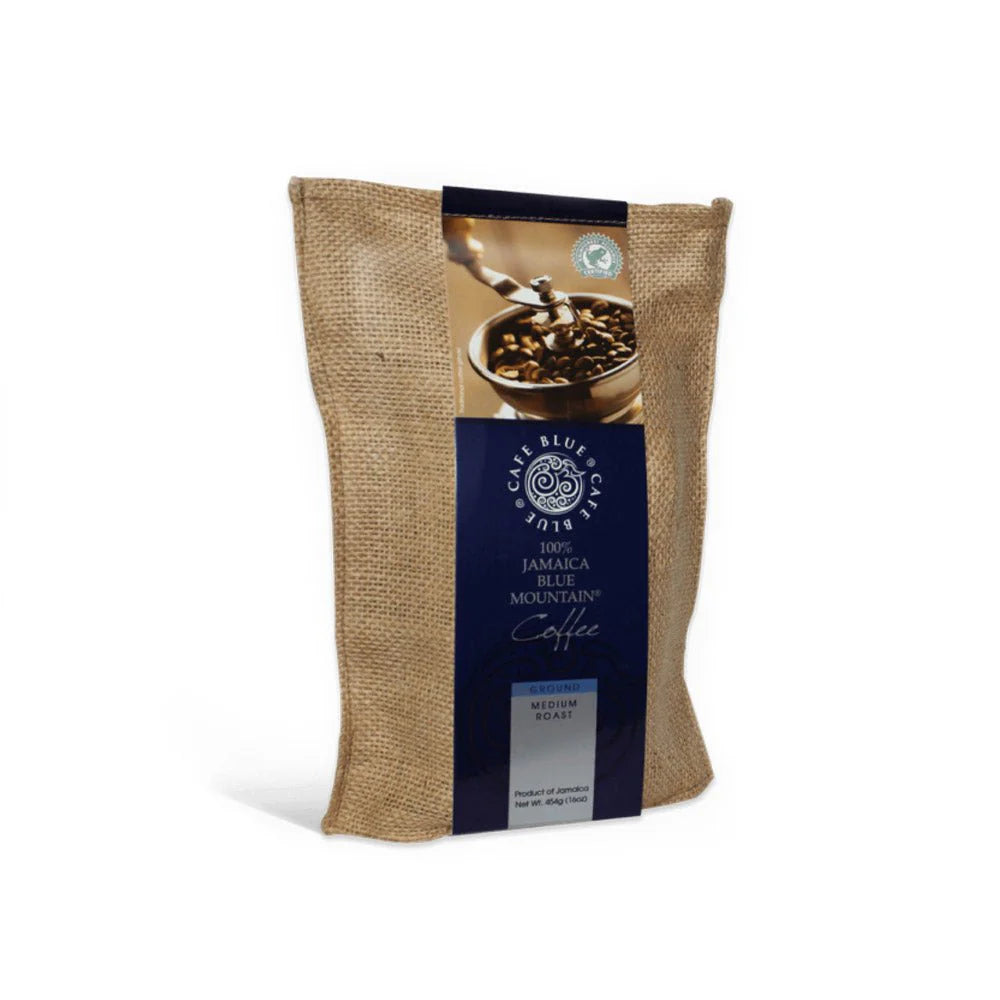 Cafe Blue 100% Jamaica Blue Mountain Ground Coffee, 4oz, 8oz or 16oz