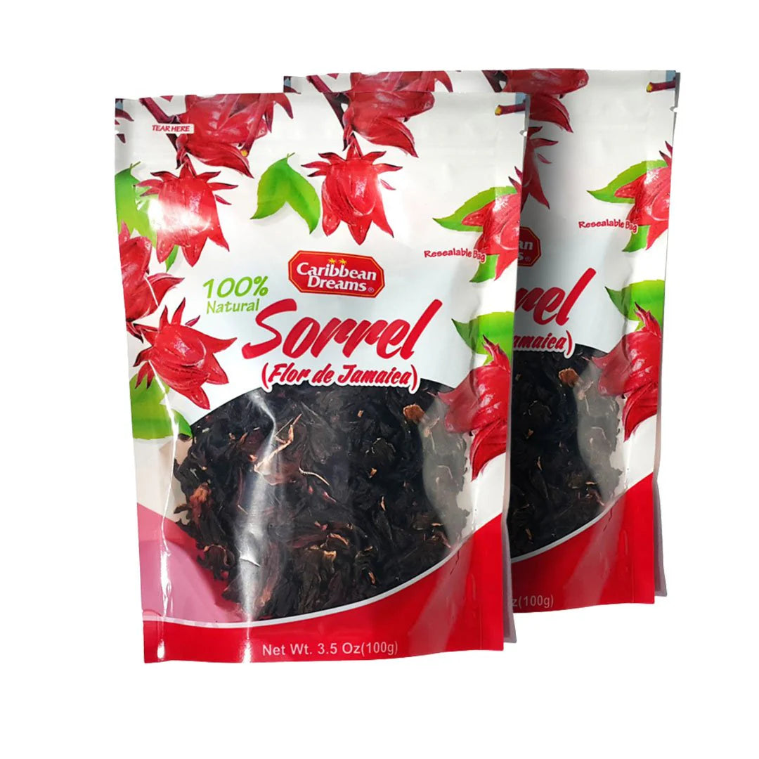 Caribbean Dreams Jamaican Dried Sorrel, 3.5oz (2 Pack)