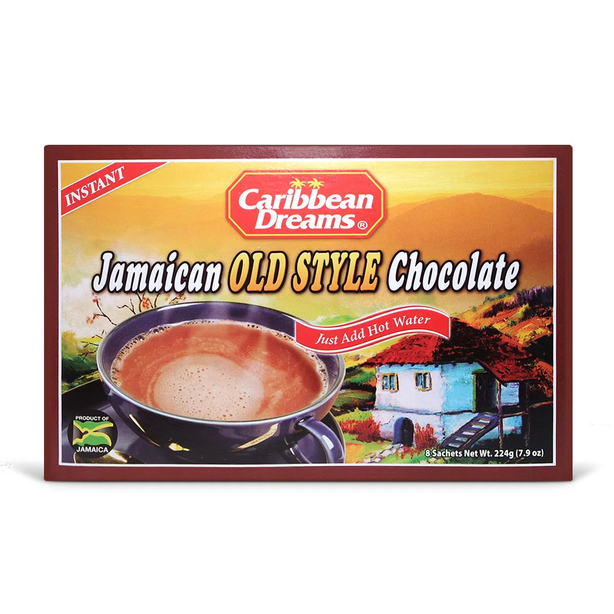 Caribbean Dreams Old Style Chocolate, 8 sachets