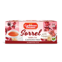 Caribbean Dreams Sorrel Ginger Tea, 24 teabags