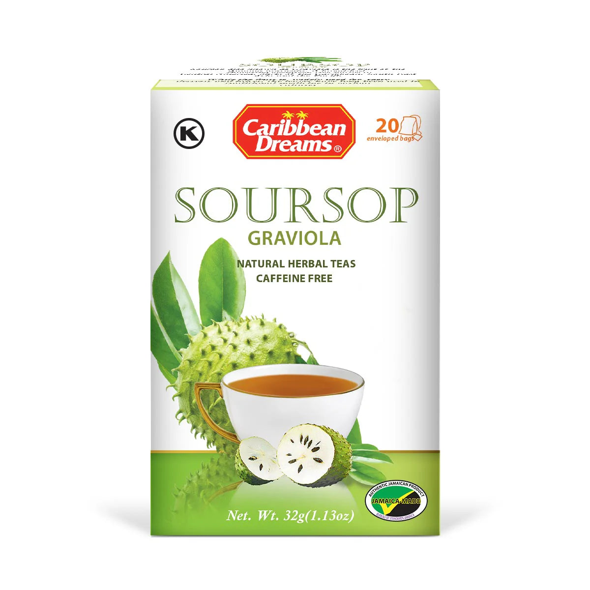 Caribbean Dreams Soursop Tea, 20 teabags