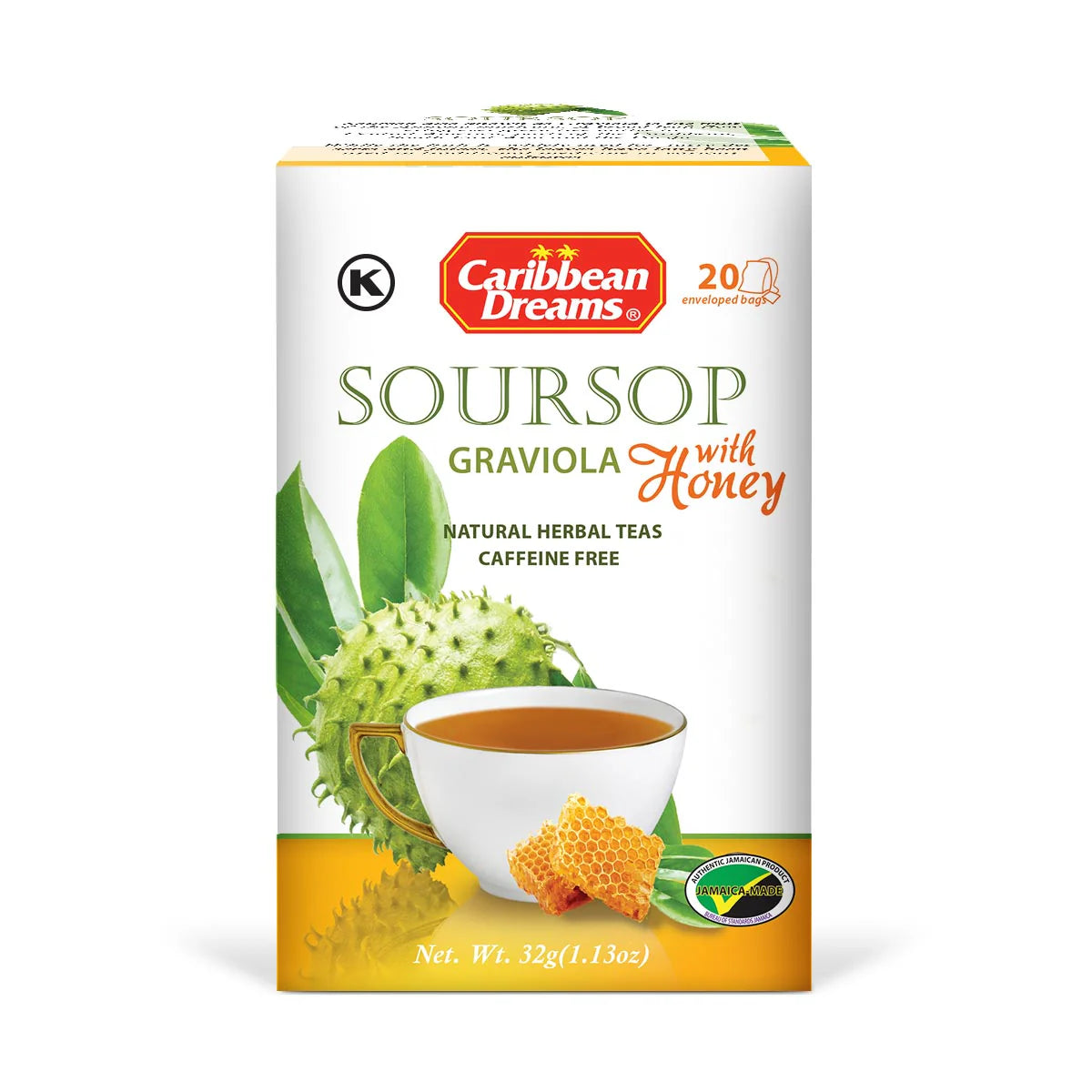 Caribbean Dreams Soursop with Honey Tea, 20 teabags