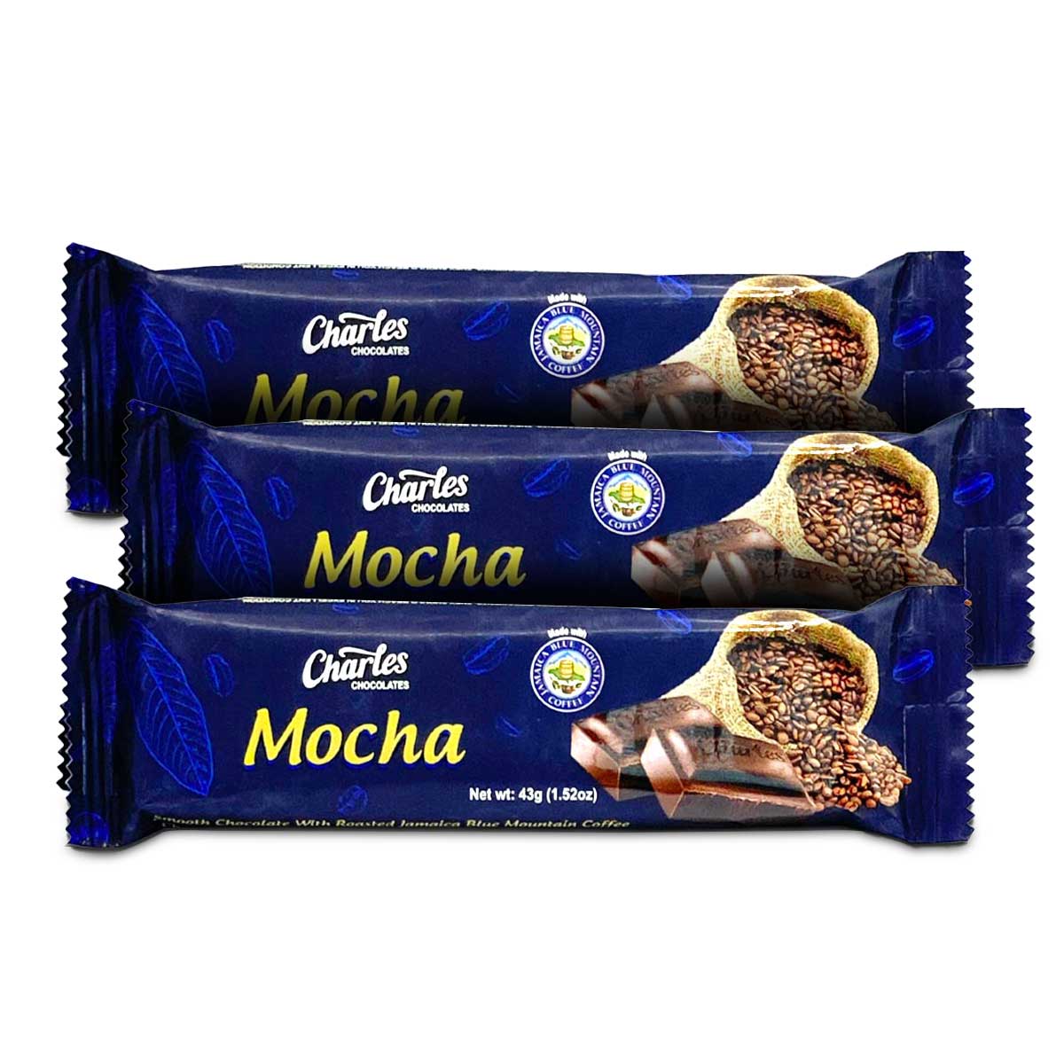 Charles Chocolate Mocha Bar, 43g (3 Pack)