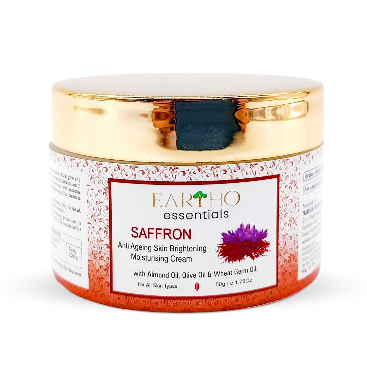 Eartho Essentials Saffron Moisturizing Cream, 50g