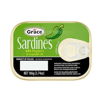 Grace Sardines With Pepper In Vegetable Oil, 3.74oz