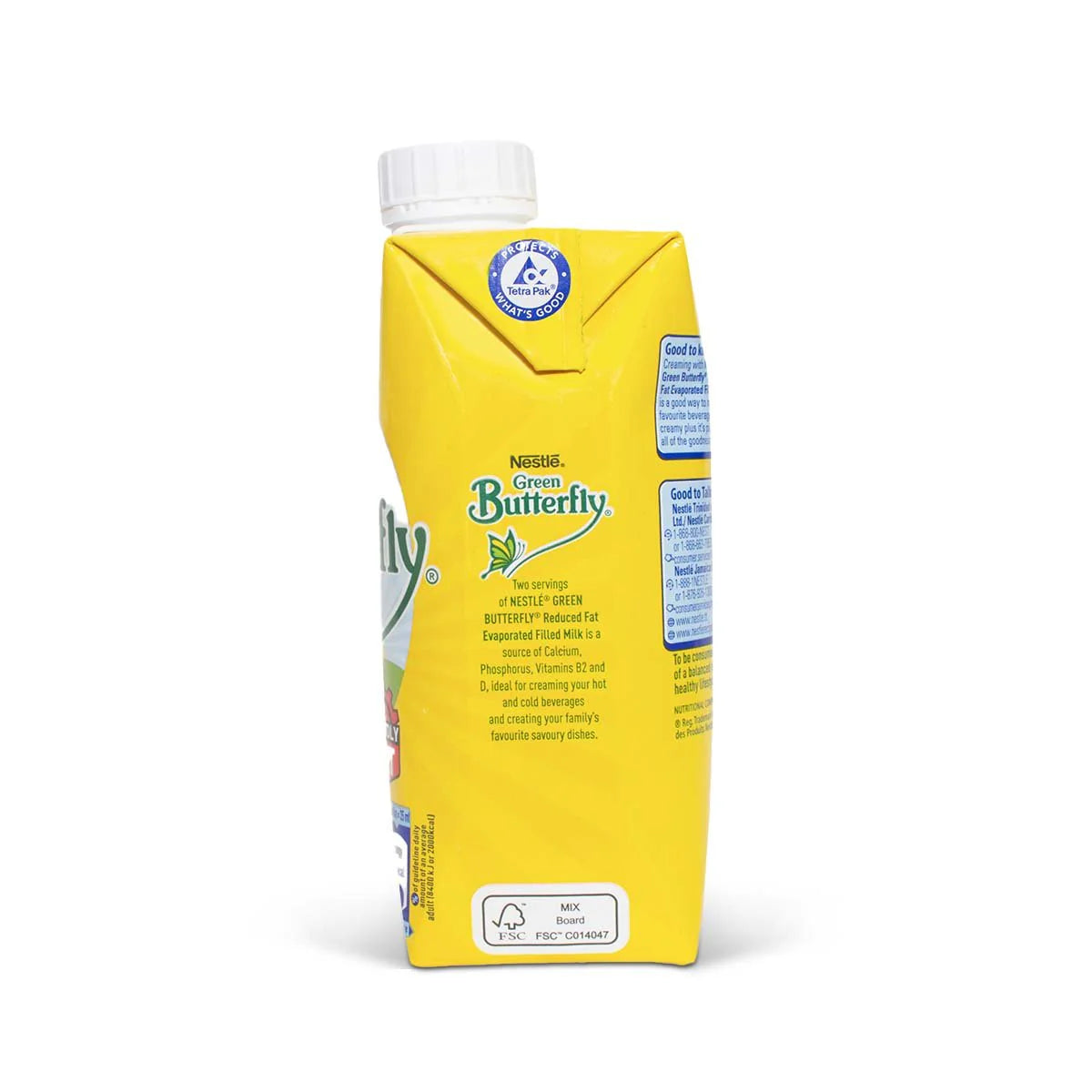 Green Butterfly Evaporated Milk Reduced Fat, 330ml (3 Pack)