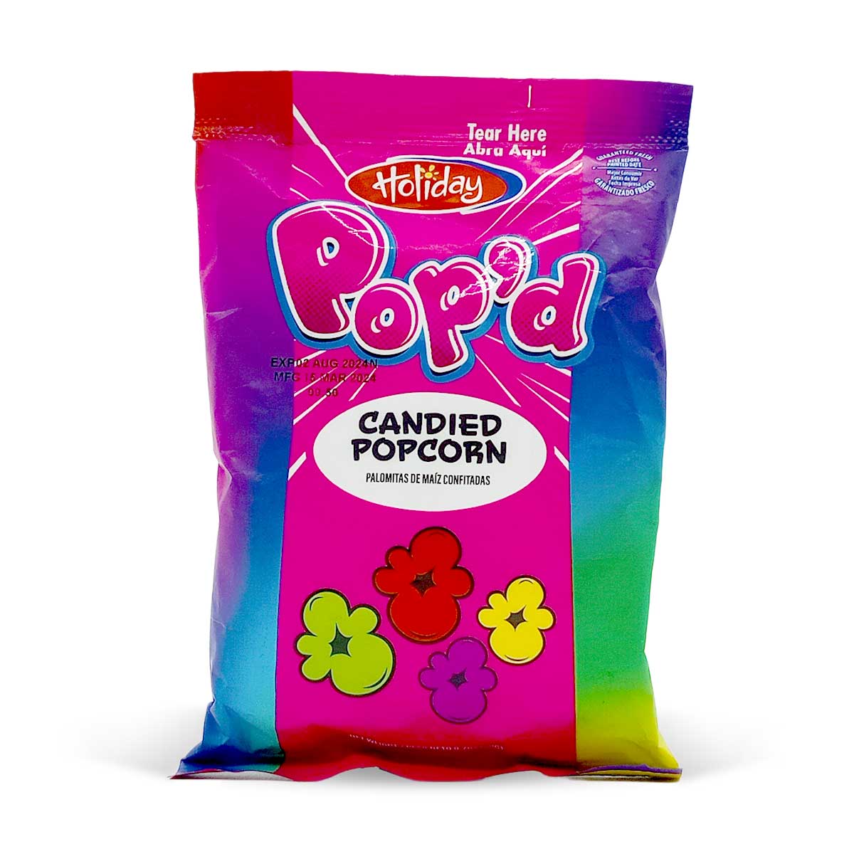 Holiday Pop'd Candied Popcorn, 20g (3 Pack)