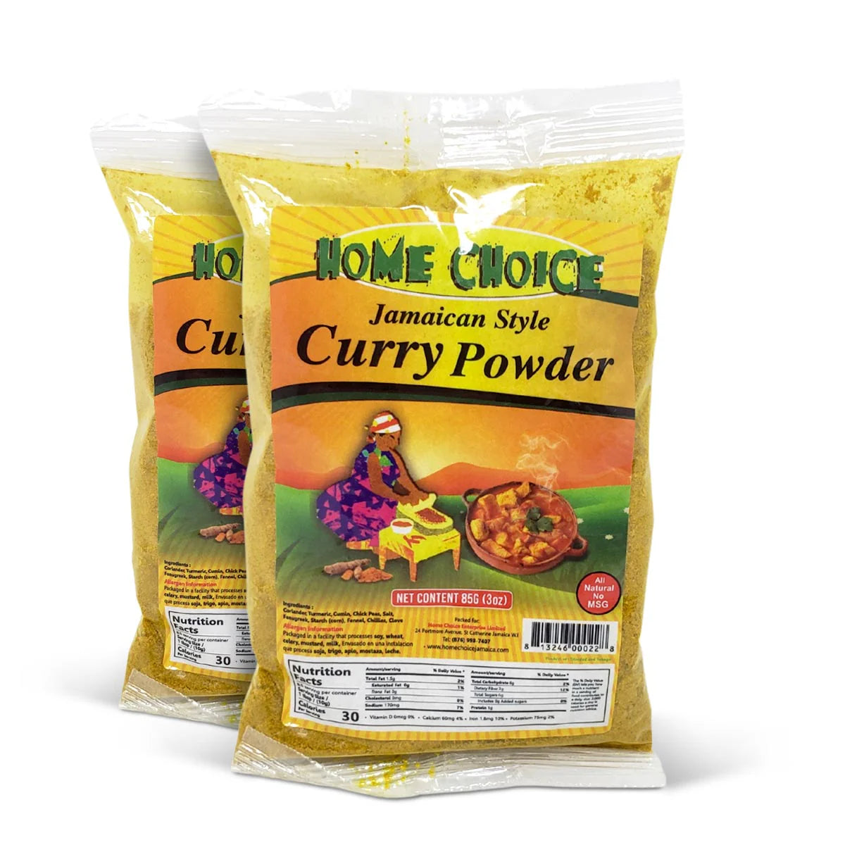 Home Choice Jamaican Style Curry Powder, 85g (2 Pack)