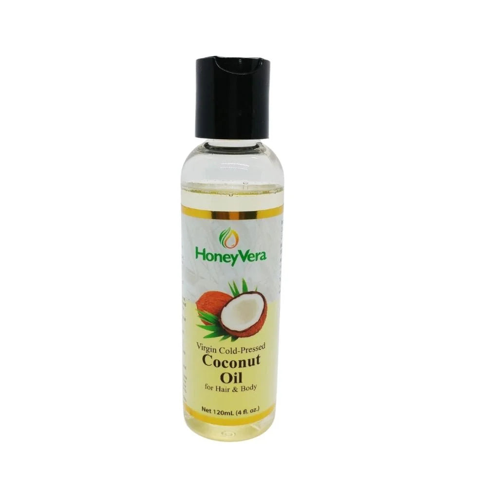 HoneyVera Cold-Pressed Coconut Hair & Body Oil, 4oz