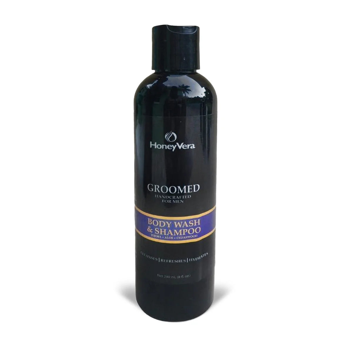 HoneyVera GROOMED Body Wash & Shampoo for Men, 8oz