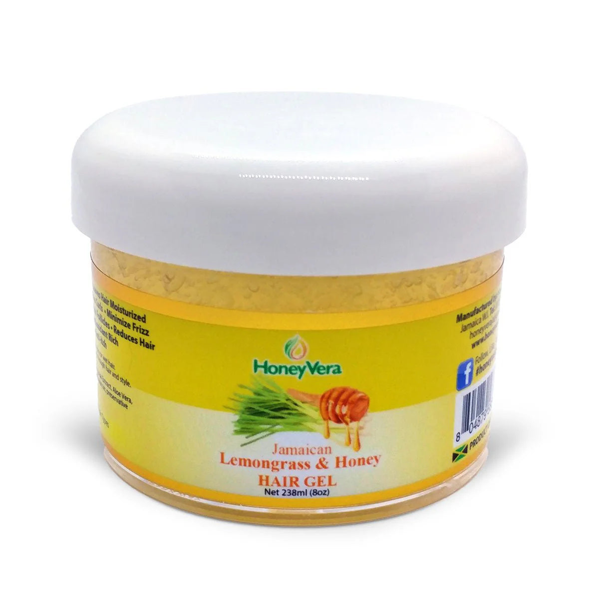 HoneyVera Jamaican Lemongrass & Honey Hair Gel, 8oz