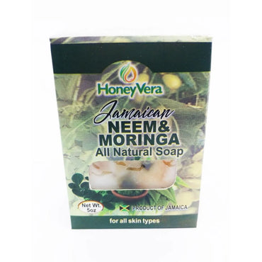 HoneyVera Jamaican Neem & Moringa Soap, 5oz