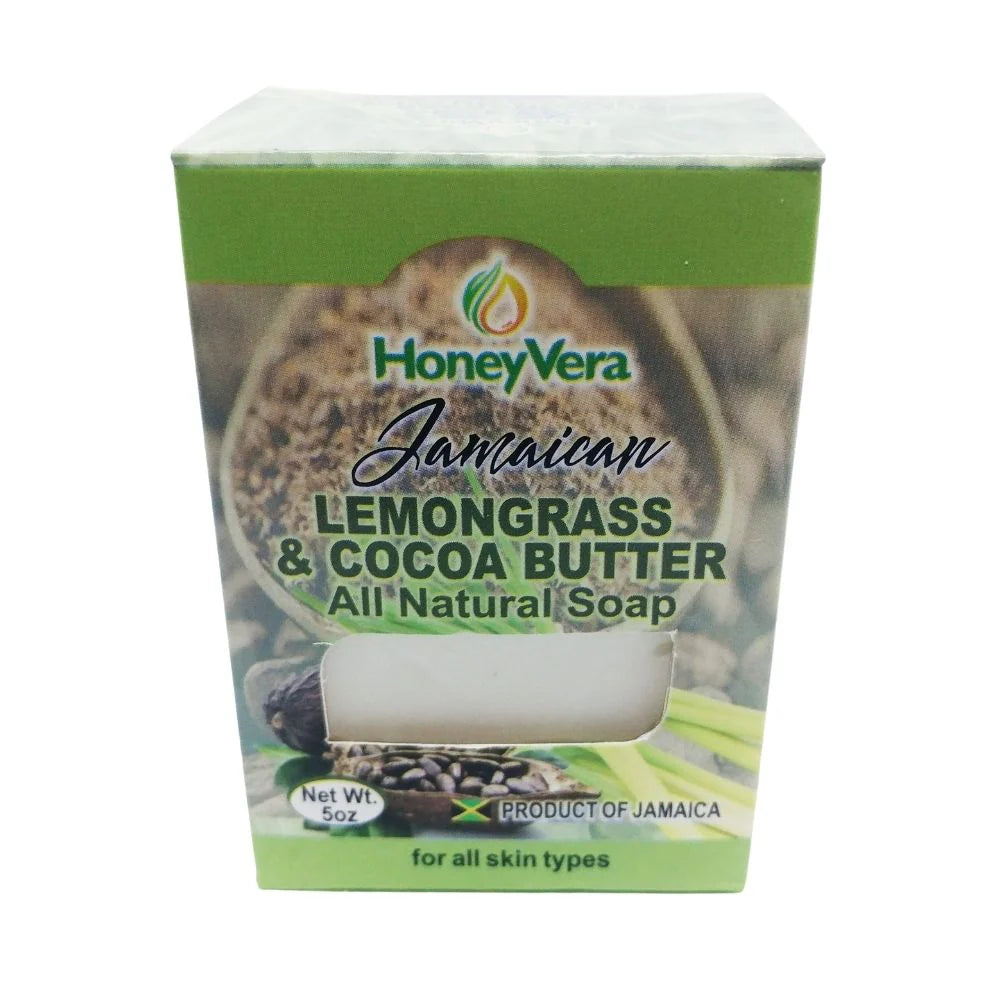 HoneyVera Lemongrass & Cocoa Butter Soap, 5oz