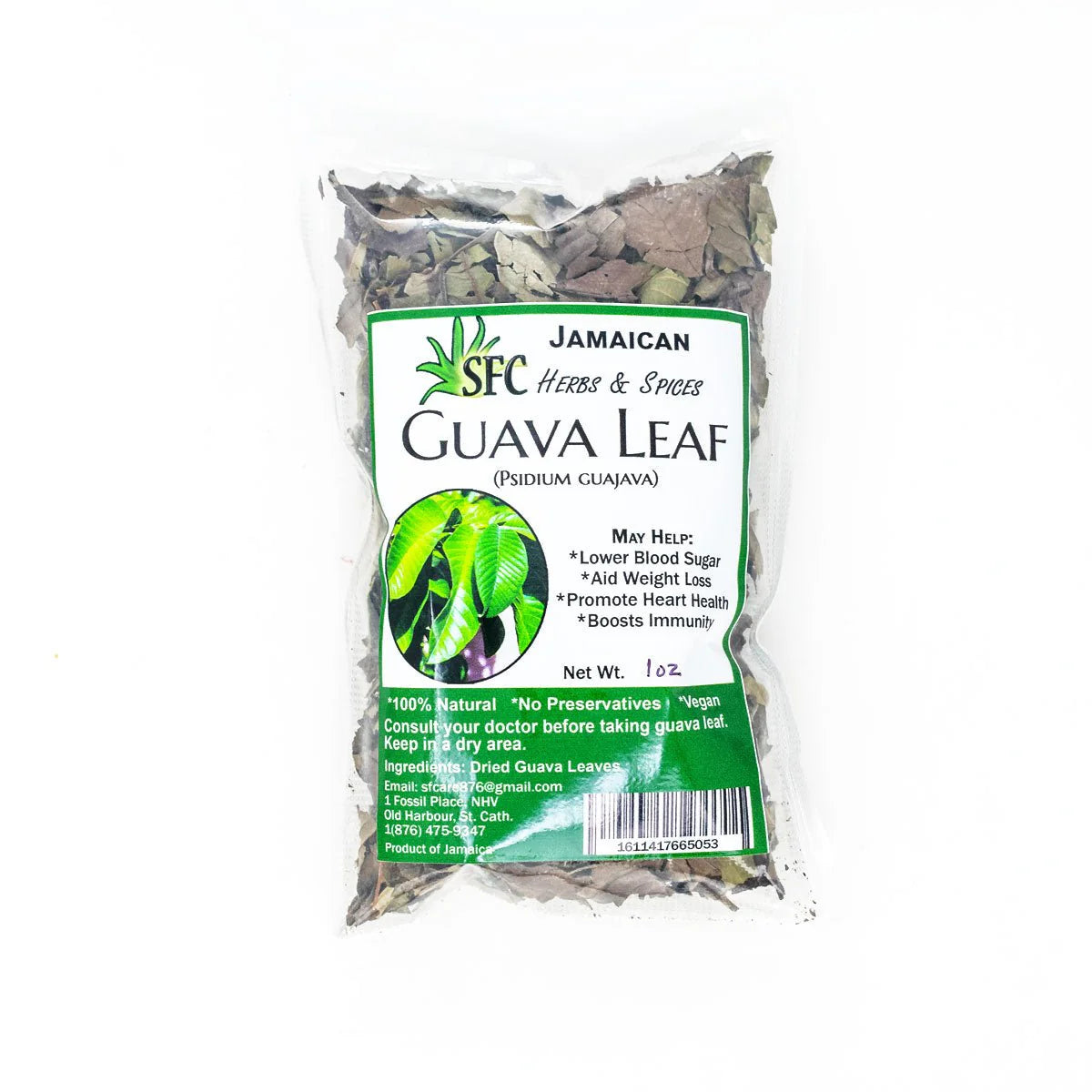 Jamaican Herbs & Spices Guava Leaf, 2oz