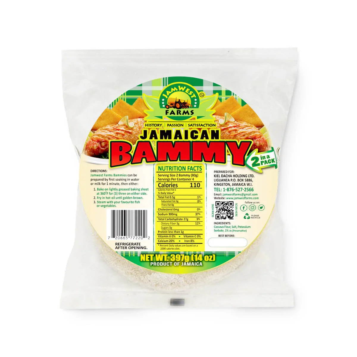 JamWest Farms Bammy, 397g (2 Pack)